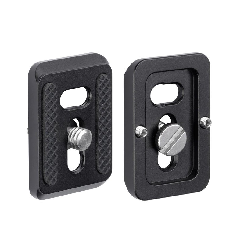 LEOFOTO PU-25 Mini Plate, 25mm, Arca Compatible, Black Anodized Aluminum, Camera Mount - Image 4